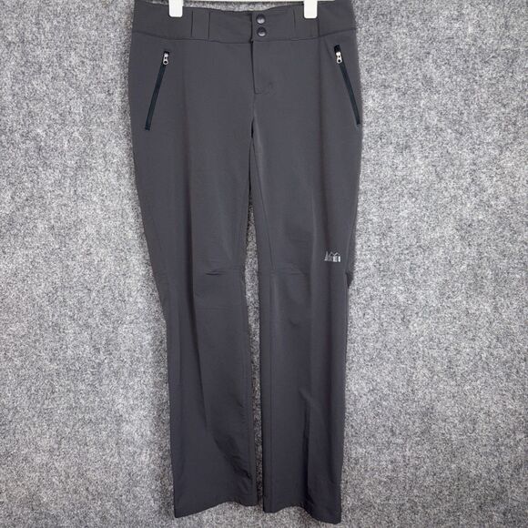 REI Activator Pants Womens Sz 8  Gray Softshell Outdoors Workwear Hiking - Picture 1 of 12